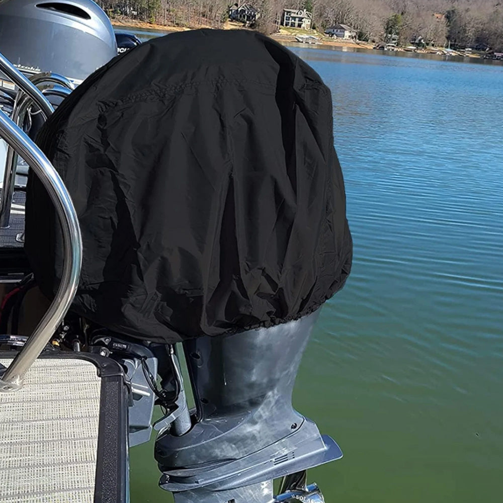 Outboard Motor Cover Engine Dust Cover-Black