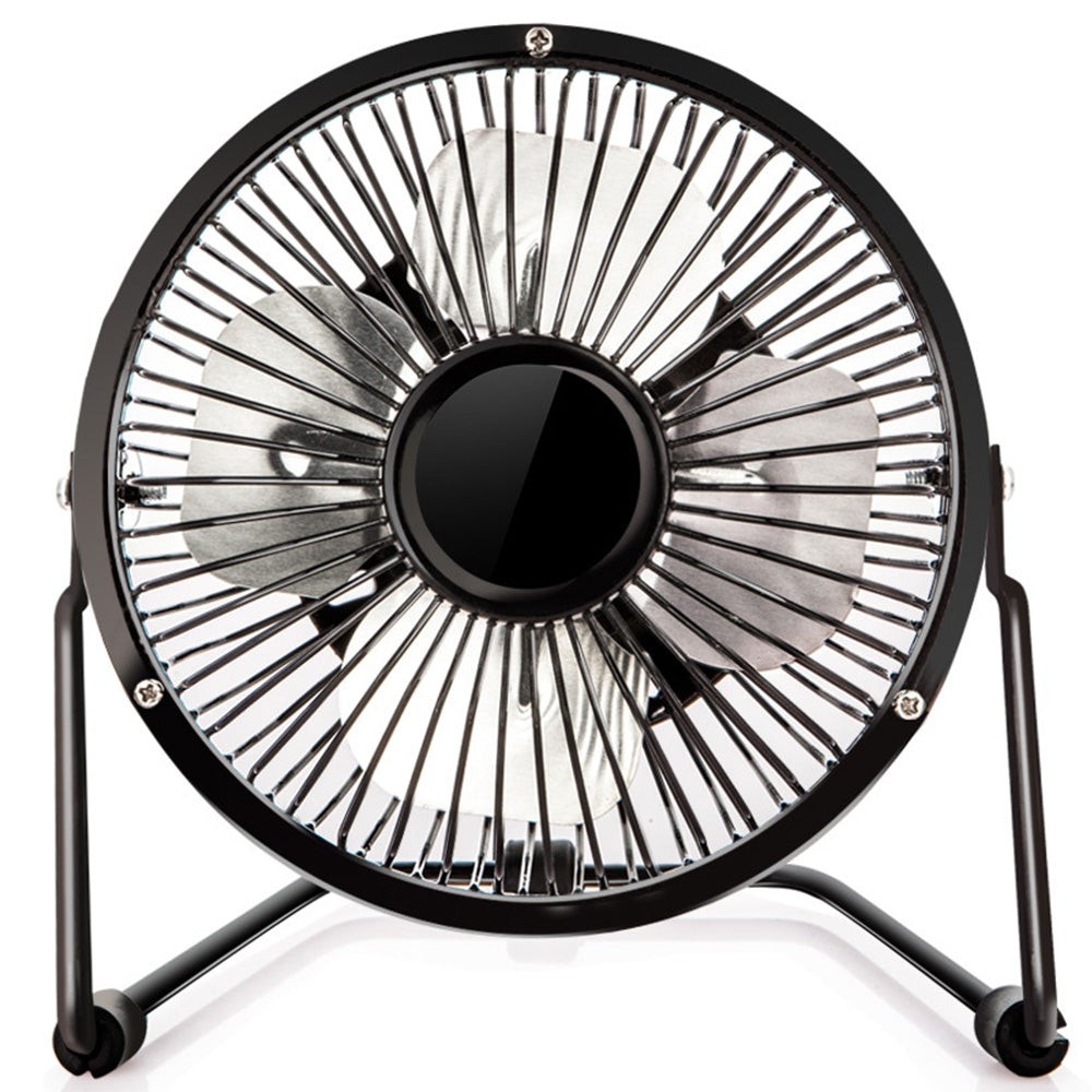 USB Powerful Silent Desktop Fan Small Cooling Fan - 4 inch Black