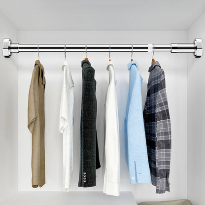 Extendable Curtain Shower Closet Pole-Silver