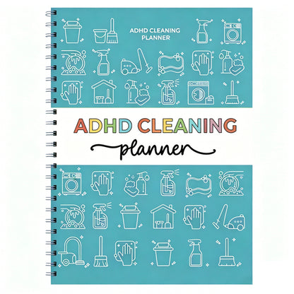 ADHD Cleaning Planner Undated Daily Weekly Monthly Checklist for Adults-Green