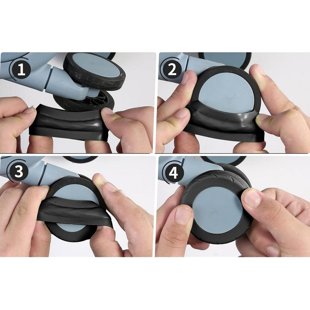 10Pcs Luggage Wheel Covers Silicone Suitcases Wheel Covers