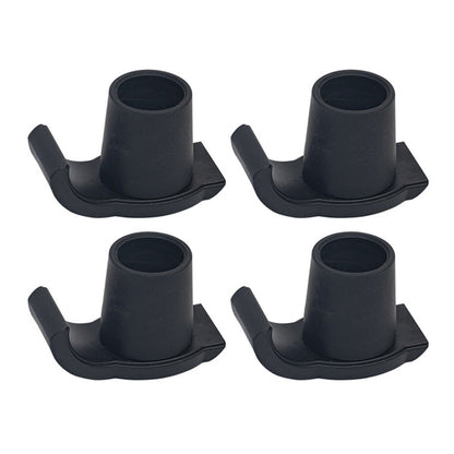 4Pcs Walker Ski Glides for Standard Walkers Anti-Friction TPR Universal Walker Accessories for Indoor Use Black