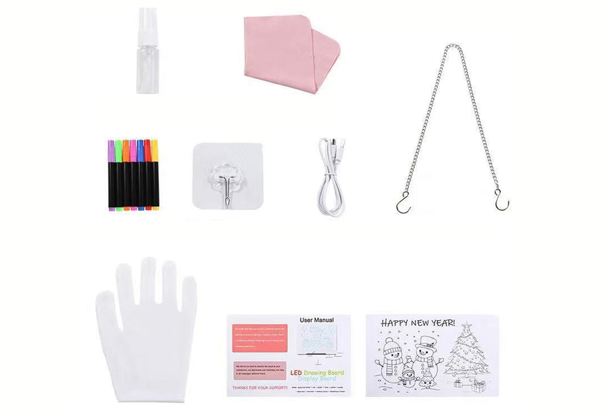 Rechargeable LED Drawing Board - White