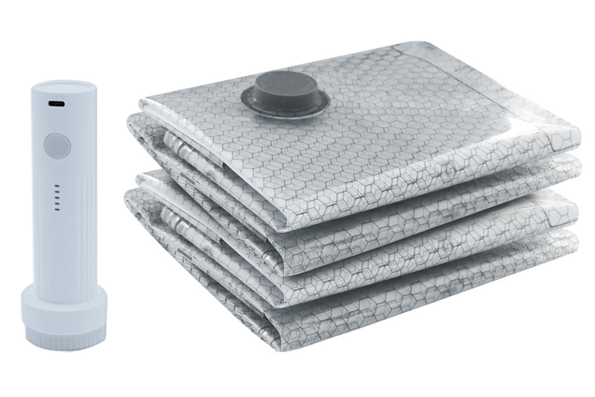 9 Piece Vacuum Bags with Rechargeable Air Pump