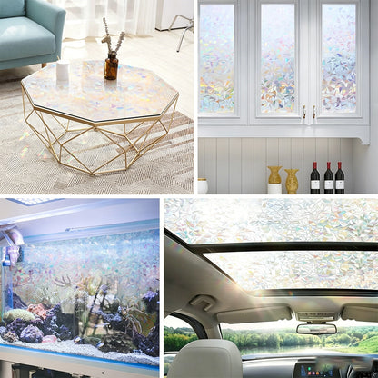 45x200cm  Static Cling Stained Glass Window Film UV Block Window Privacy Film