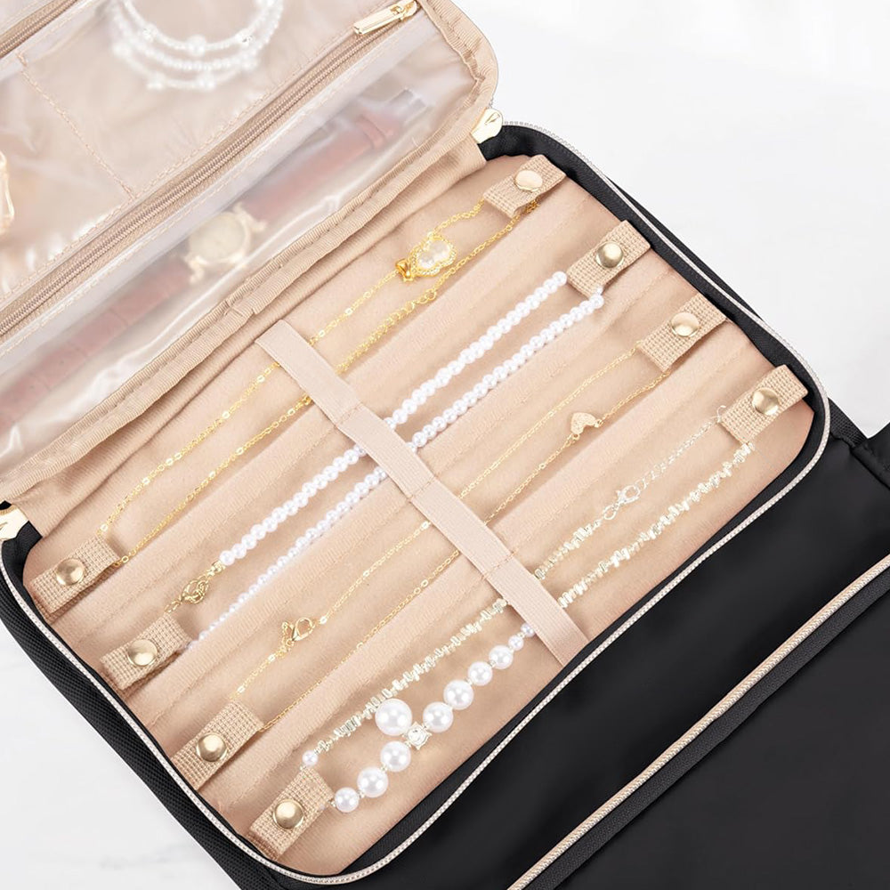 Travel Jewelry Organizer Foldable Case For Earrings Rings