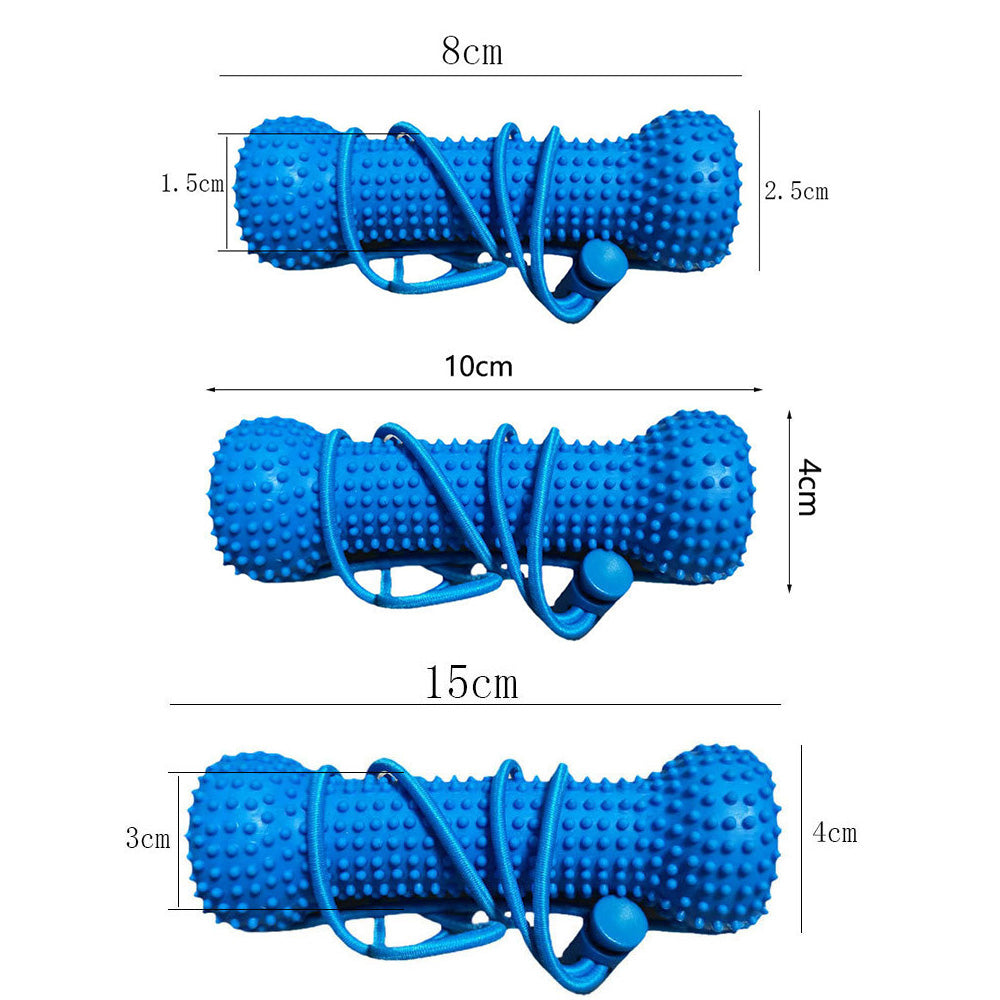 Durable Rubber Bone Dog Chew Toy with 2 Toothbrushes