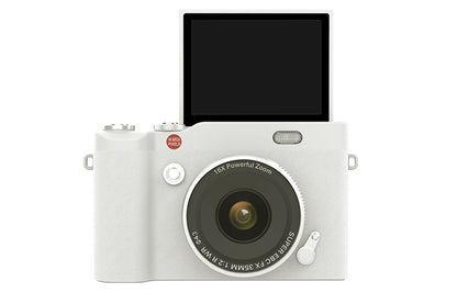 4K Digital Camera 64MP Vlogging Camera with 180-degree Flip Screen 16X Digital Zoom -White Color