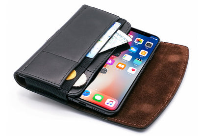PU Cell Phone Holster Wallet Phone Case with Strap for Samsung Galaxy S23 iPhone 15