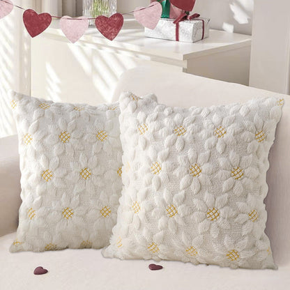 2Pcs  Flower Pillowcases Floral Throw Pillow Covers for Sofa Home Decor Style 1