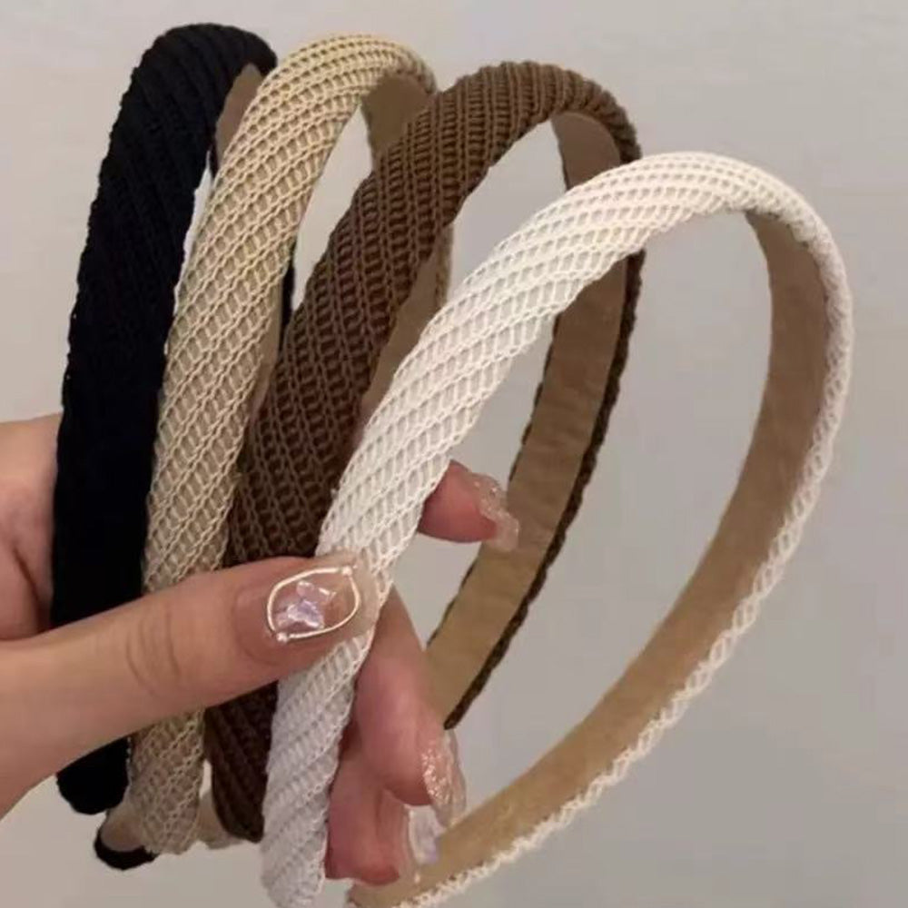 4PCS Thin Knitted Hairbands for Women Non-Slip Fashion Hair Accessories
