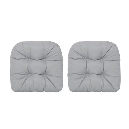 2Pcs Dining Chair Cushions Office Chair Seat Pad Backrest Pad Light Grey