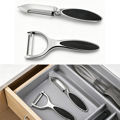 2 Pack Stainless Steel Vegetable Peeler Set Potato Peeler for Kitchen