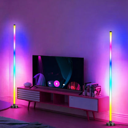 2 Piece APP Controlled RGB Music Sync Ambient Floor Lamp