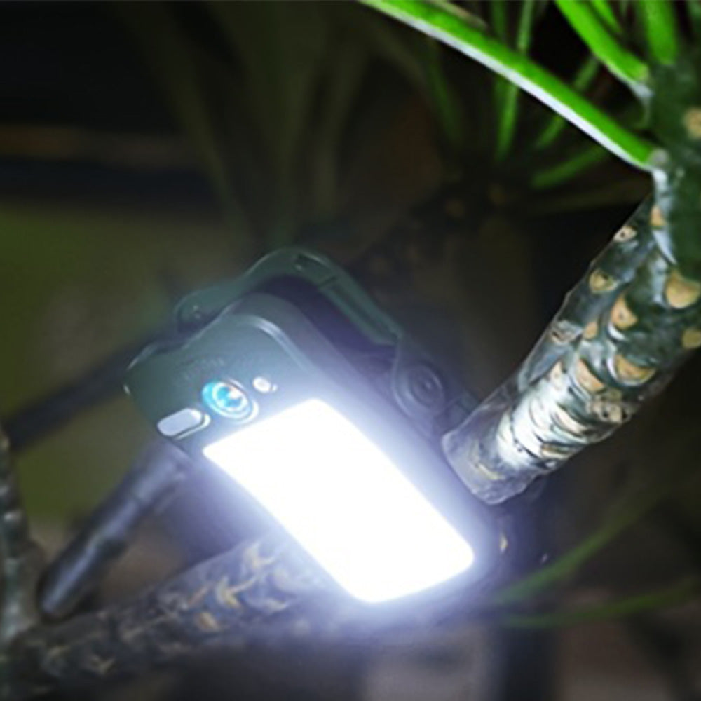 USB Solar Dual Charging Camping Clip Light-Army Green