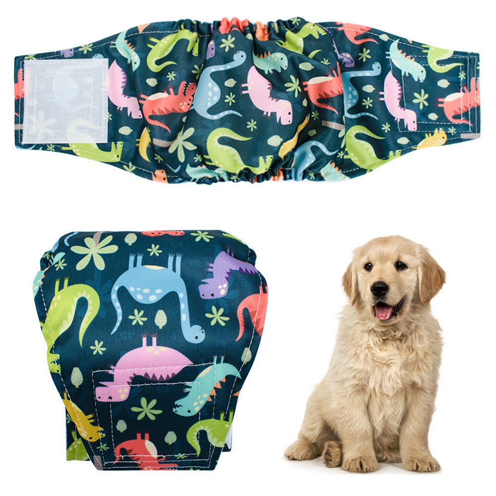3Pcs Male Dog Diapers High Absorbing Dog Belly Bands for Male Dogs-Dark