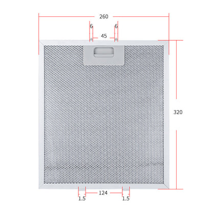 3 Pack 5-Layer Aluminum Range Hood Filter Mesh Replacement