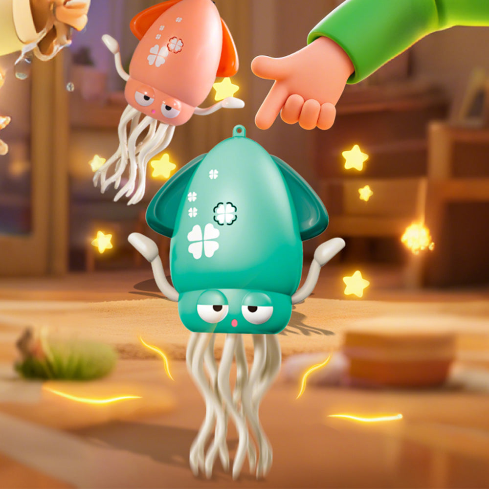 Dancing Electric Octopus Toy â€?Crawling Musical Squid for Tummy Time Green