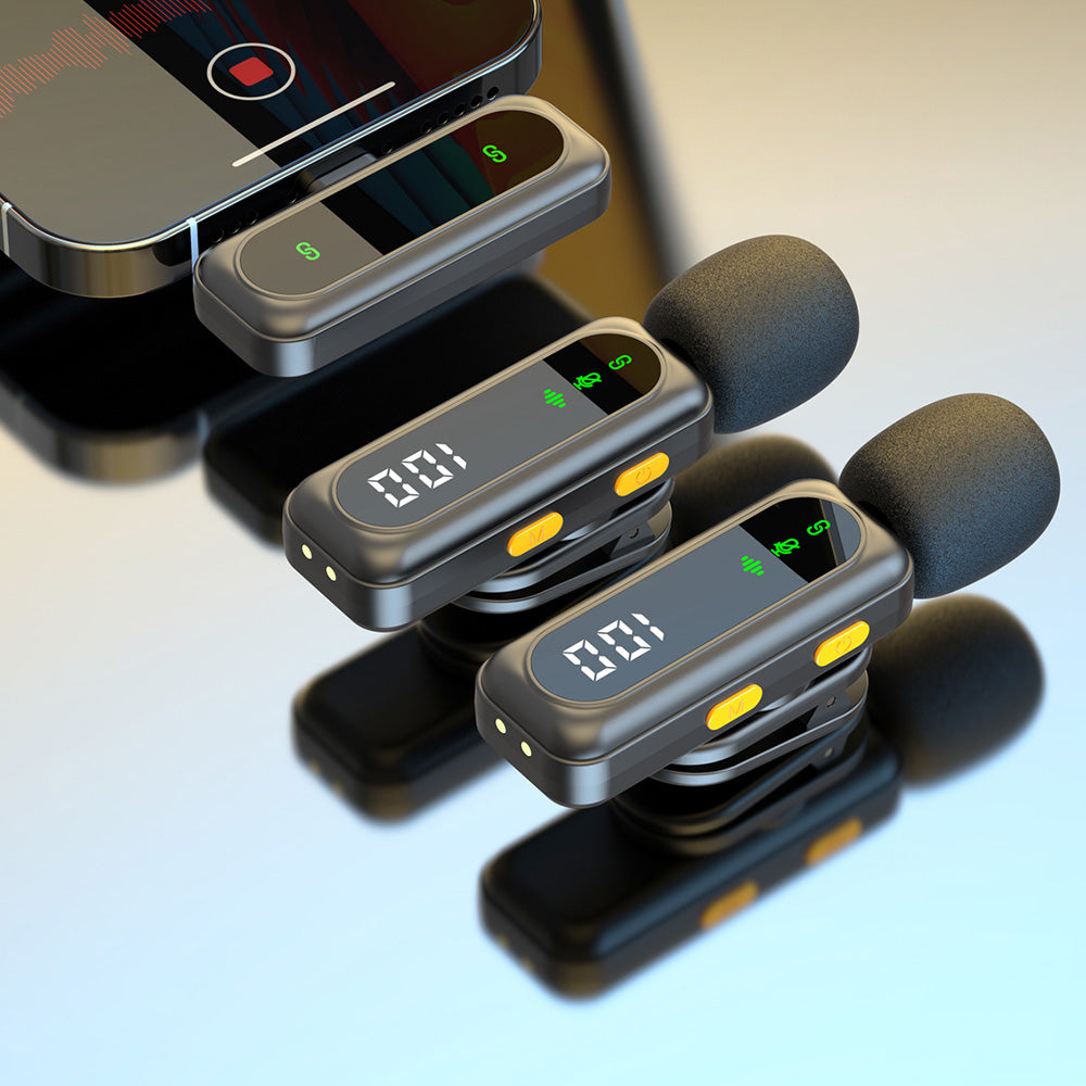 Wireless Lavalier Microphone ââ‚?Magnetic Mini Mic with LED for Phones