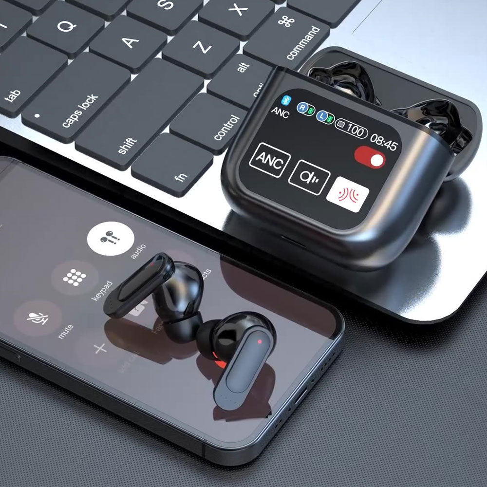Wireless Bluetooth Headphones Touch Control Stereo Earbuds Headset Black