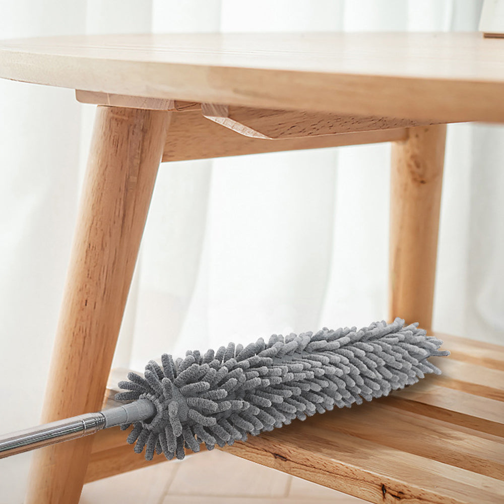 5-in-1 Extendable Duster Cleaning Kit with 2.5m Telescopic Pole and Washable Microfiber Heads