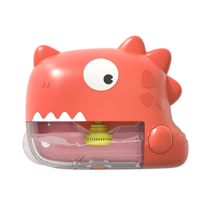 Automatic Bubble Machine Musical Dinosaur Bath Toy Red