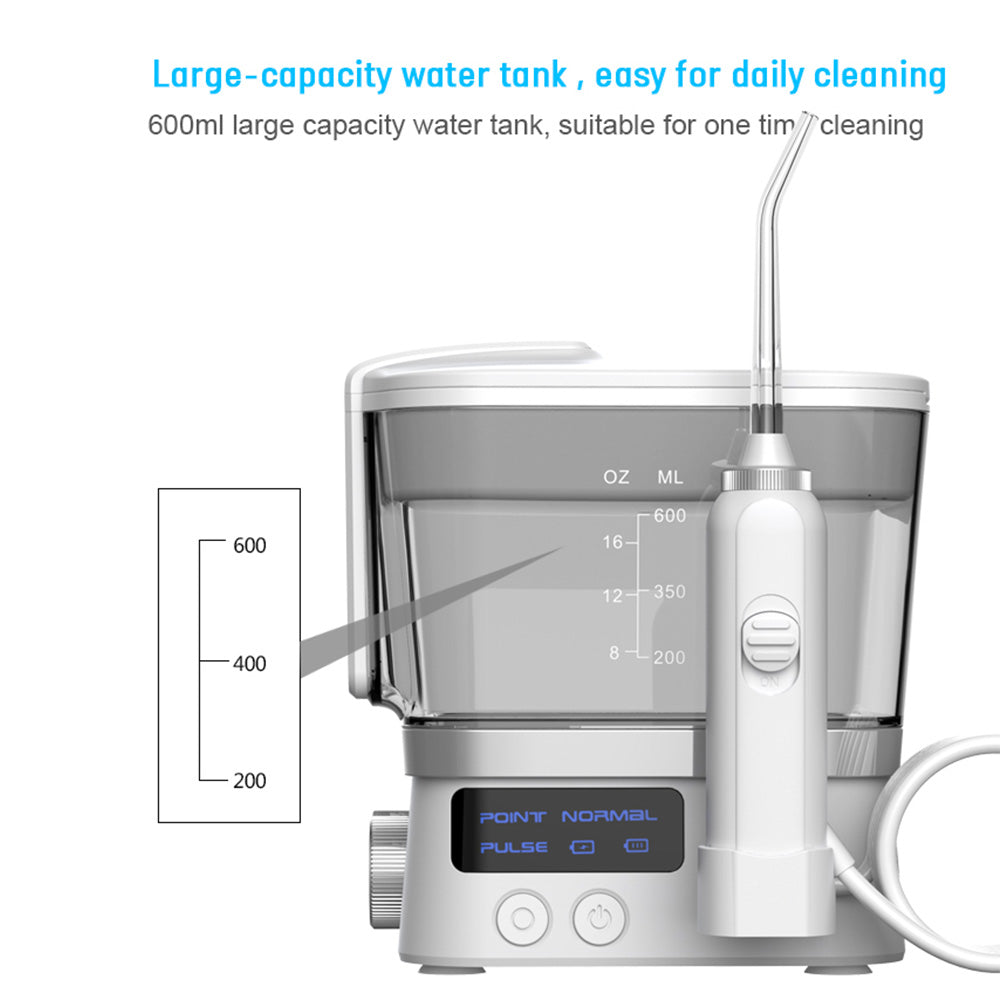 10 Levels Electric Oral Irrigator 600ML Water Flosser Interdental Cleaner