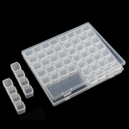 Grid Plastic Jewelry and Bead Storage Organizer Box for Crafts