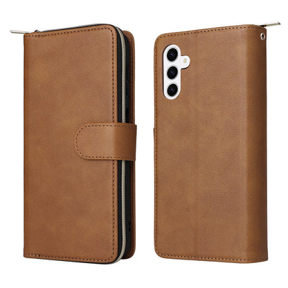 Wallet Leather Flip Cover for Samsung S26 Series with Card Slots Kickstand-Brown