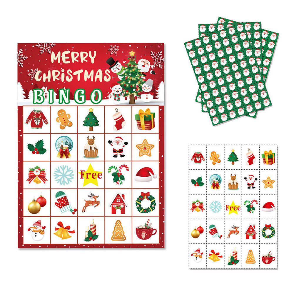 Christmas Bingo Games Set Xmas Party Favors Supplies