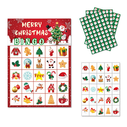 Christmas Bingo Games Set Xmas Party Favors Supplies