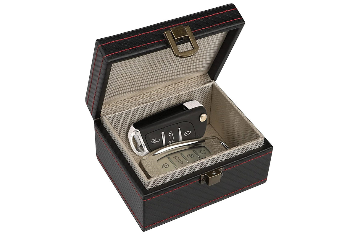 Key Fob Protector with Two Car Key Bags Anti Theft RFID Box