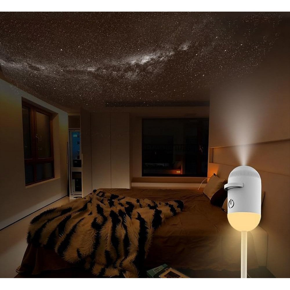 5 Slides Set Galaxy Projector and Night Light 360-degree USB Projector for Bedroom