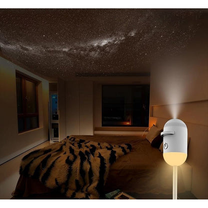 5 Slides Set Galaxy Projector and Night Light 360-degree USB Projector for Bedroom