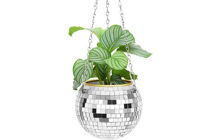Disco Ball Hanging Planters for Indoor Outdoor Plants with Chain