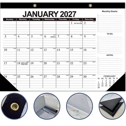 18 Monthly Wall Calendar Monthly Desk Calendar with To-do List