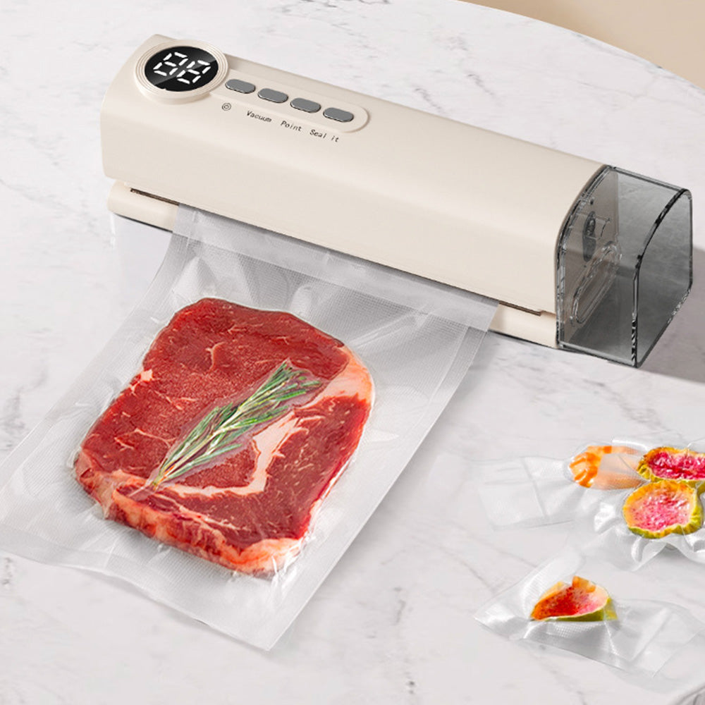 62kPa Strong Suction Wireless Portable Vacuum Sealer-White