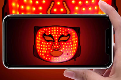 Red Light Therapy for Face with Remote Red Light Mask at Home-Black