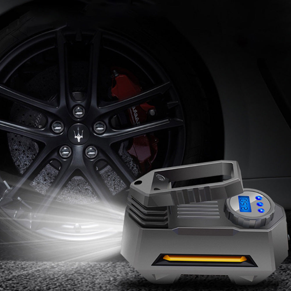 12V Tire Inflator Emergency LED Light Compressor Air Pump with Digital Display for Car Tires