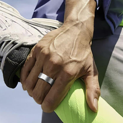 Gesture Control Smart Ring Waterproof Health Tracker - Silver