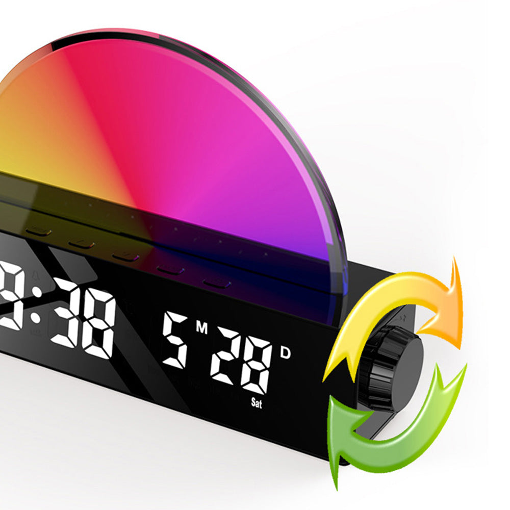 Sunrise Alarm Clock with LED Mood Light & Smart Wake-Up Function Black