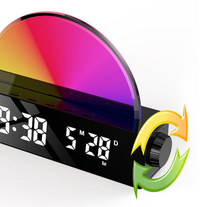 Sunrise Alarm Clock with LED Mood Light & Smart Wake-Up Function Black