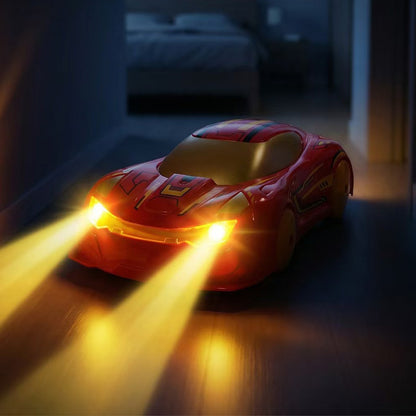 2.4G Dual-Sided Wall Climbing Remote Control Stunt Car with LED Lights - Yellow