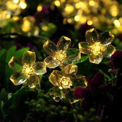 Outdoor Solar Flower String Lights Fairy Garden Lights for Christmas Decor Style 2