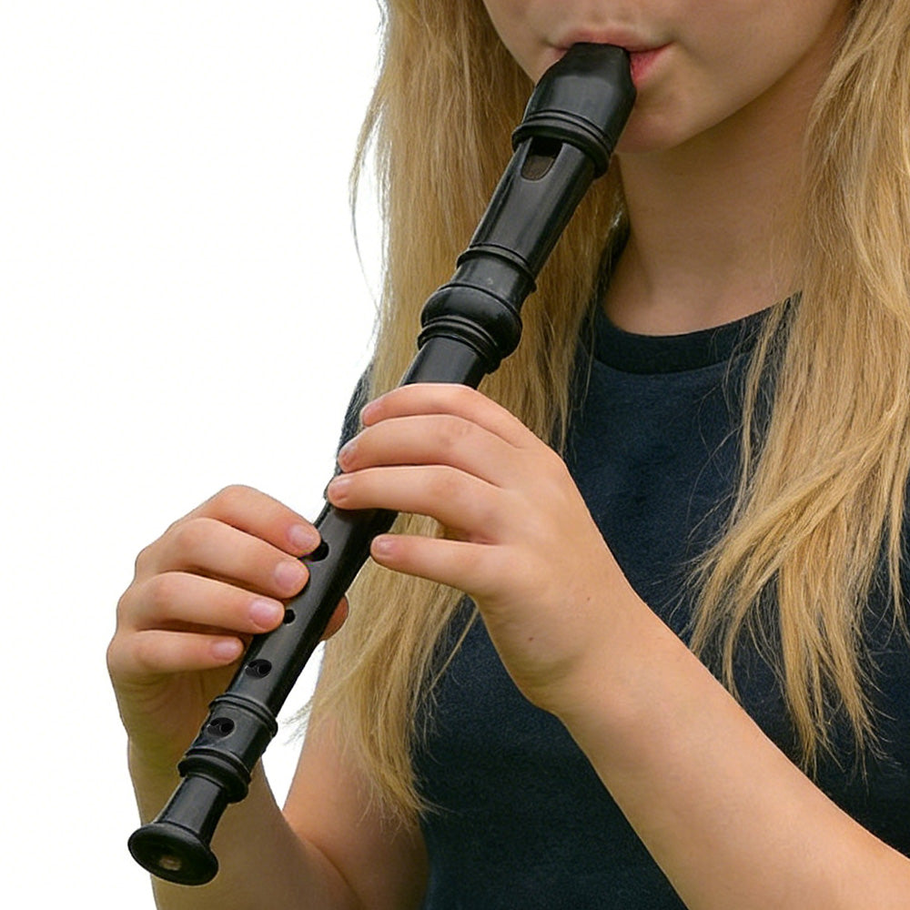 ABS 8-Hole Descant Soprano Recorder for Beginners -Black