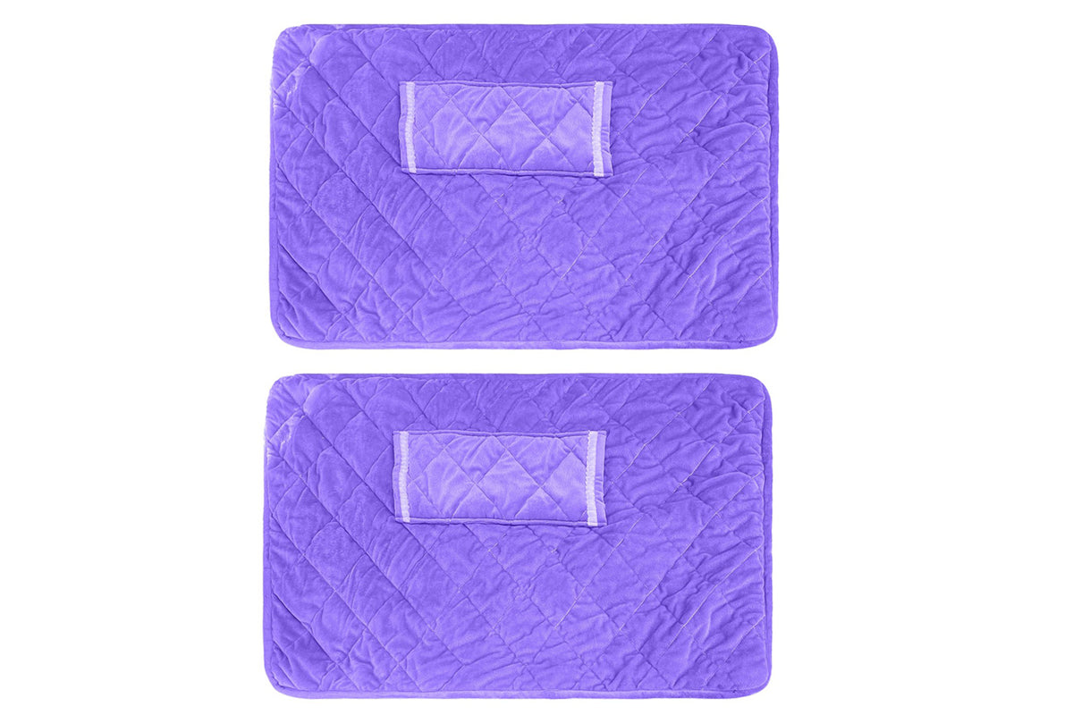 2Pcs USB Heating Pad Portable 5V Heated Travel Blanket Pads For Car Airplane-Purple