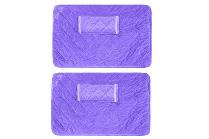2Pcs USB Heating Pad Portable 5V Heated Travel Blanket Pads For Car Airplane-Purple