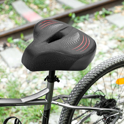 Padded Bike Seat Cushion Extra Padding Bicycle Seat Comfortable Saddle Red