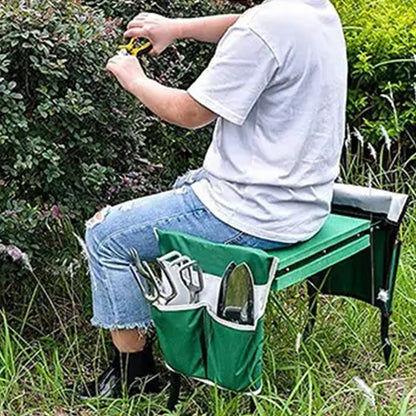 2 in 1 Foldable Garden Kneeler and Seat Comfortable Gardening Stool Kneeling Bench