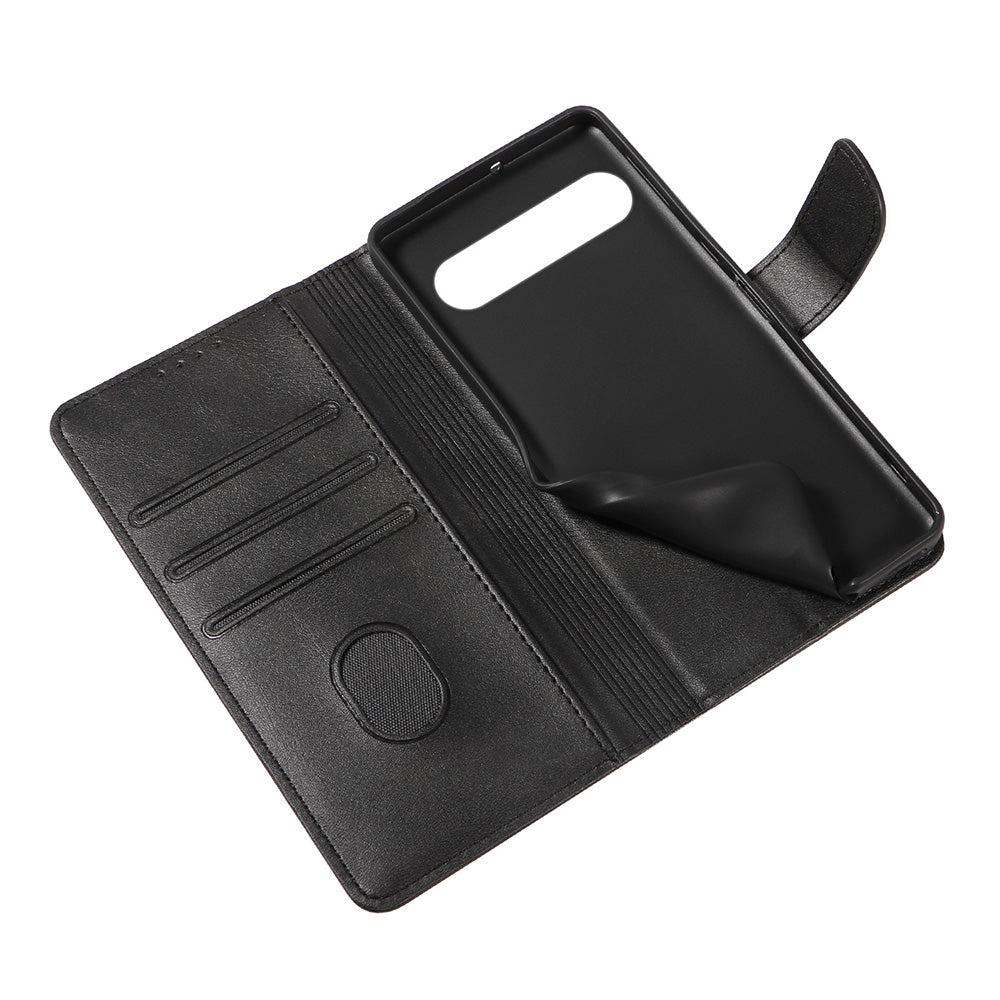 Wallet Case for Pixel 10 and 10 Pro Holder Snap-Lock Flip Cover-Black